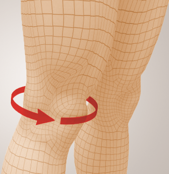 Knestøtte for leddbånd og kneskål med padstøtte og åpning ved patella (Patella & Ligament)